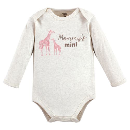 Touched By Nature Little Soft Organic Cotton Long-sleeve One-piece Essentials In Neutral