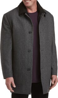 Calvin Klein Big & Tall Herringbone Zale Overcoat