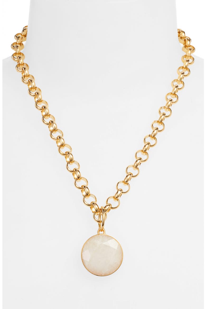 Signature Collar Necklace, Alternate, color, MOONSTONE/ GOLD