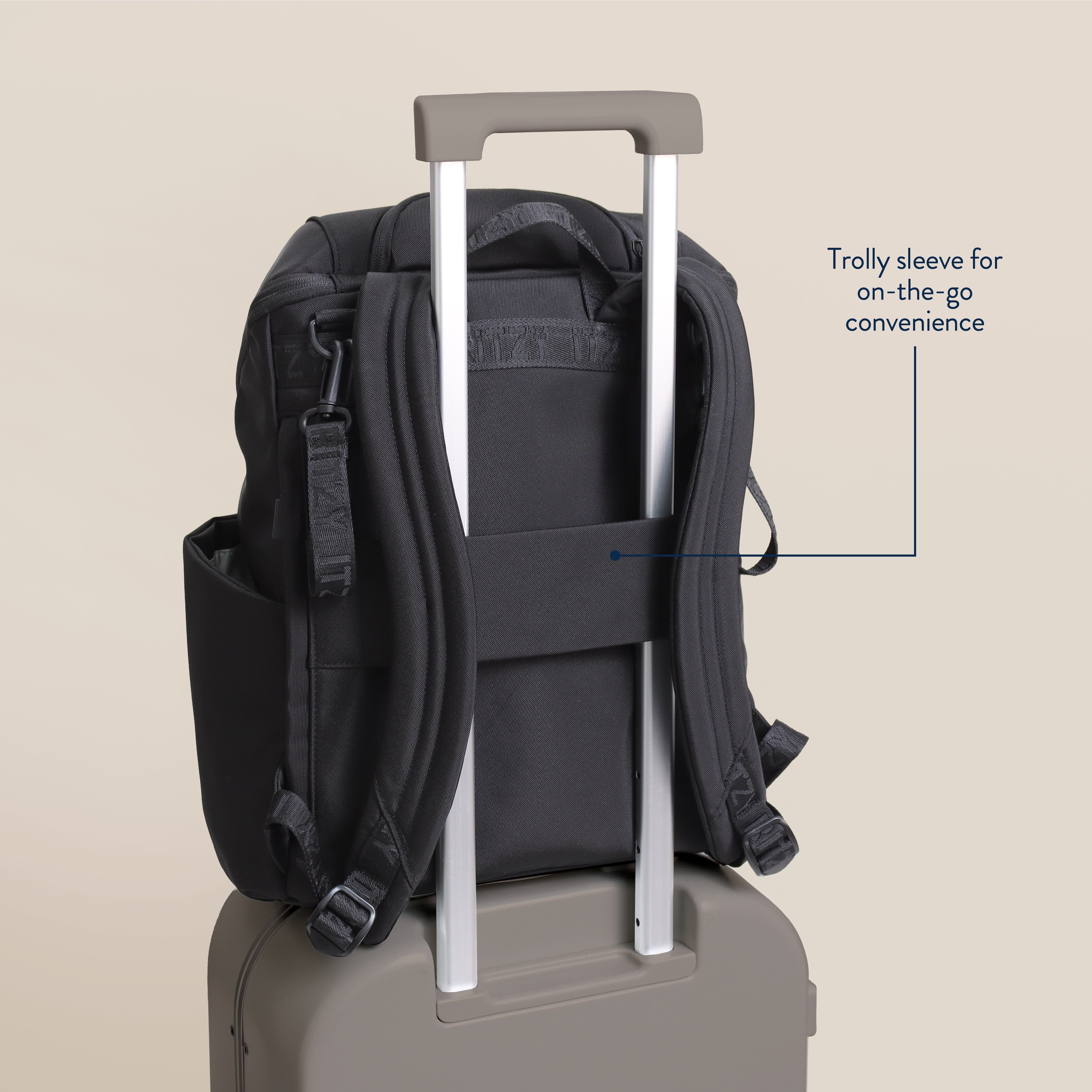 Itzy Ritzy Belong Bucket Backpack, Alternate, color, Black