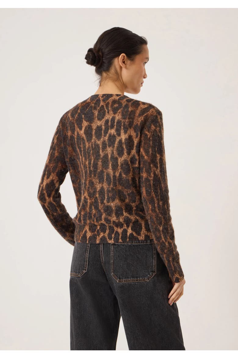 Cynthia Leopard Print Knitted Cardigan, Alternate, color, Trans Neutral Leopard Brown