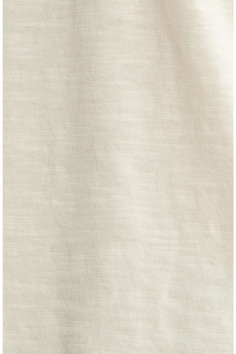 Braided Neck Relaxed Fit Cotton T-Shirt, Alternate, color, PARCHMENT