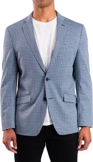 SAVILE ROW CO Navy Check Knit Sport Coat