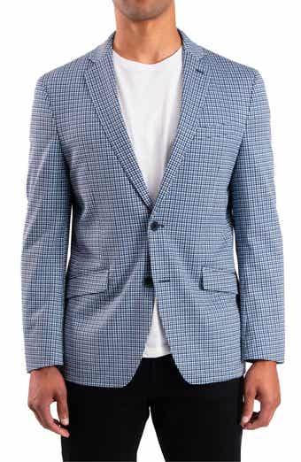 SAVILE ROW CO Navy Check Knit Sport Coat