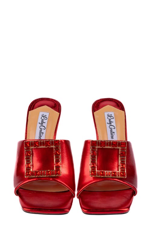 Lady Couture Casino Slide Sandal In Red