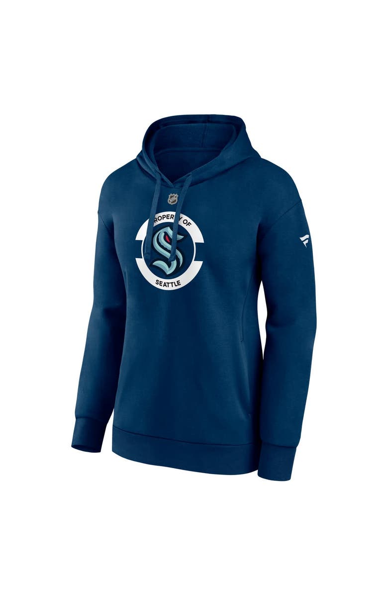 FANATICS Women's Fanatics Navy Seattle Kraken Authentic Pro Core Secondary Fleece Pullover Hoodie, Alternate, color, Navy
