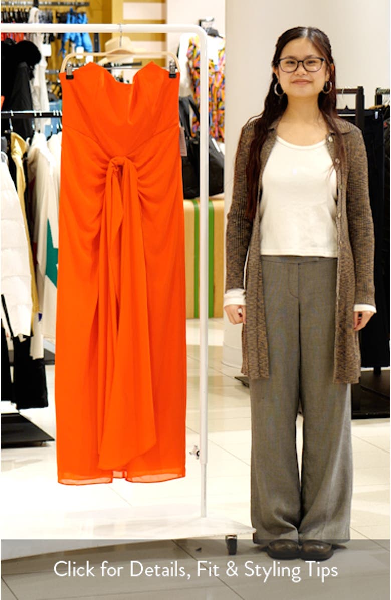 Strapless Maxi Cocktail Dress, sales video thumbnail