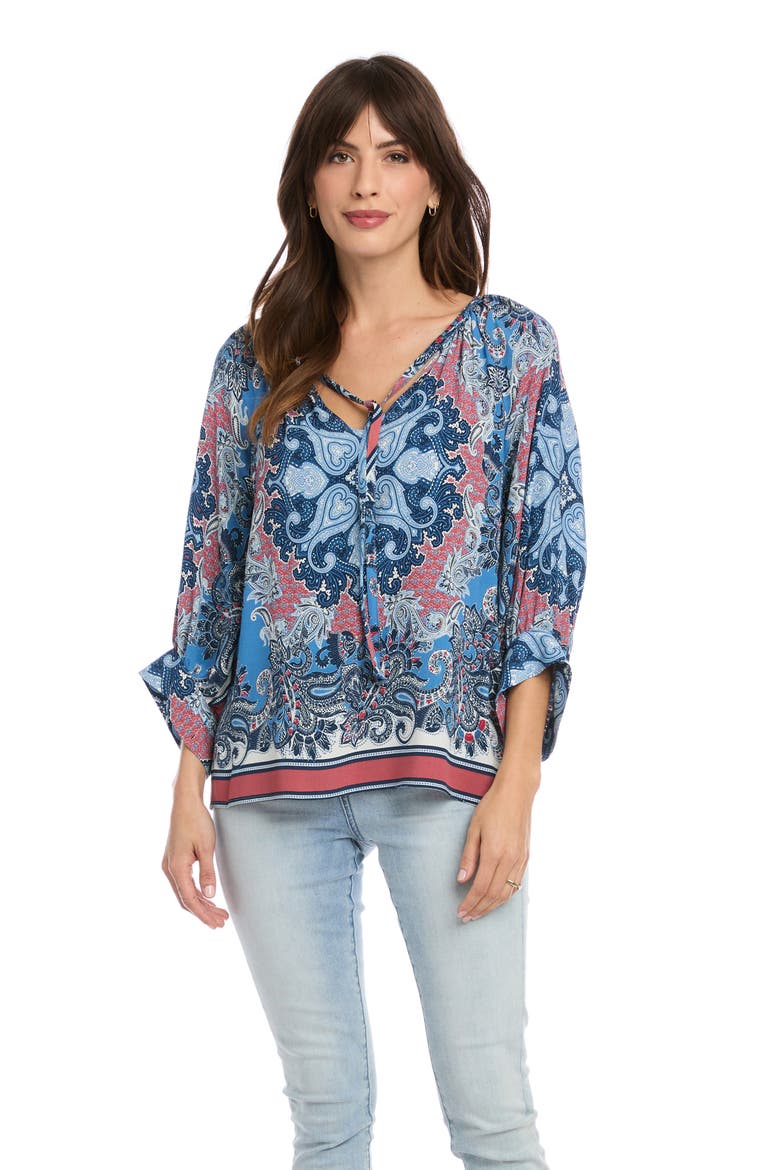 Paisley Ruffle Top, Alternate, color, PRINT