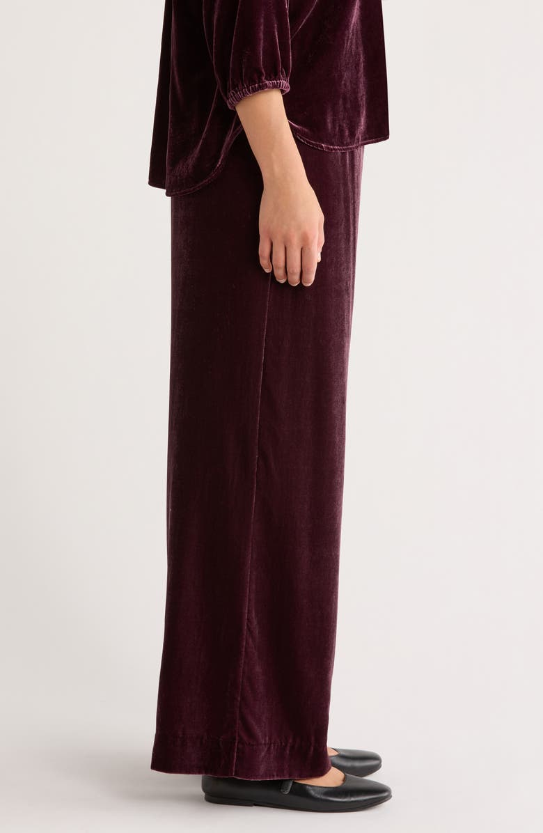 Marine Layer Bella Velvet Drawstring Pants, Alternate, color, Fig