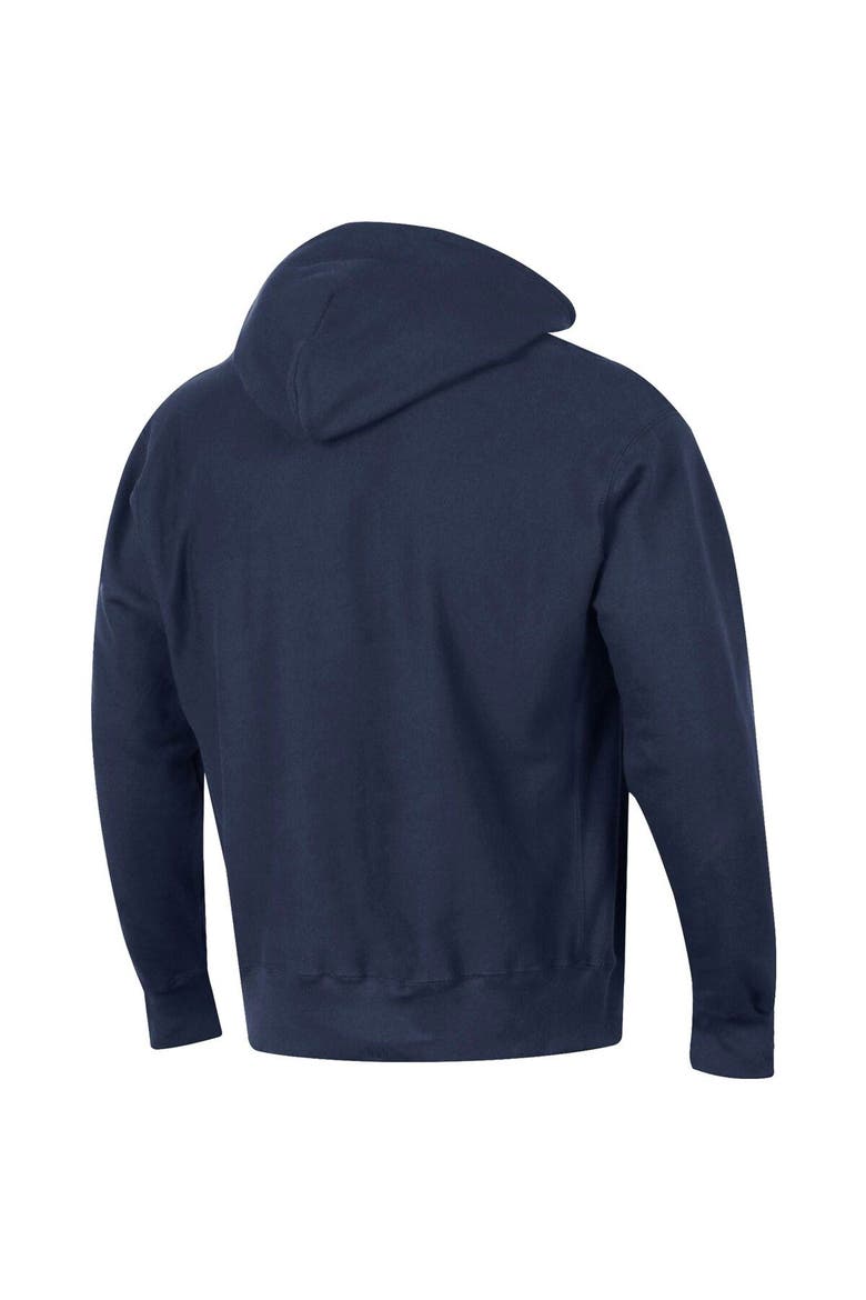 Men's Champion Navy Auburn Tigers Team Arch Reverse Weave Pullover Hoodie, Alternate, color, Navy