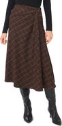 Parker Plaid Asymmetrical Midi Skirt