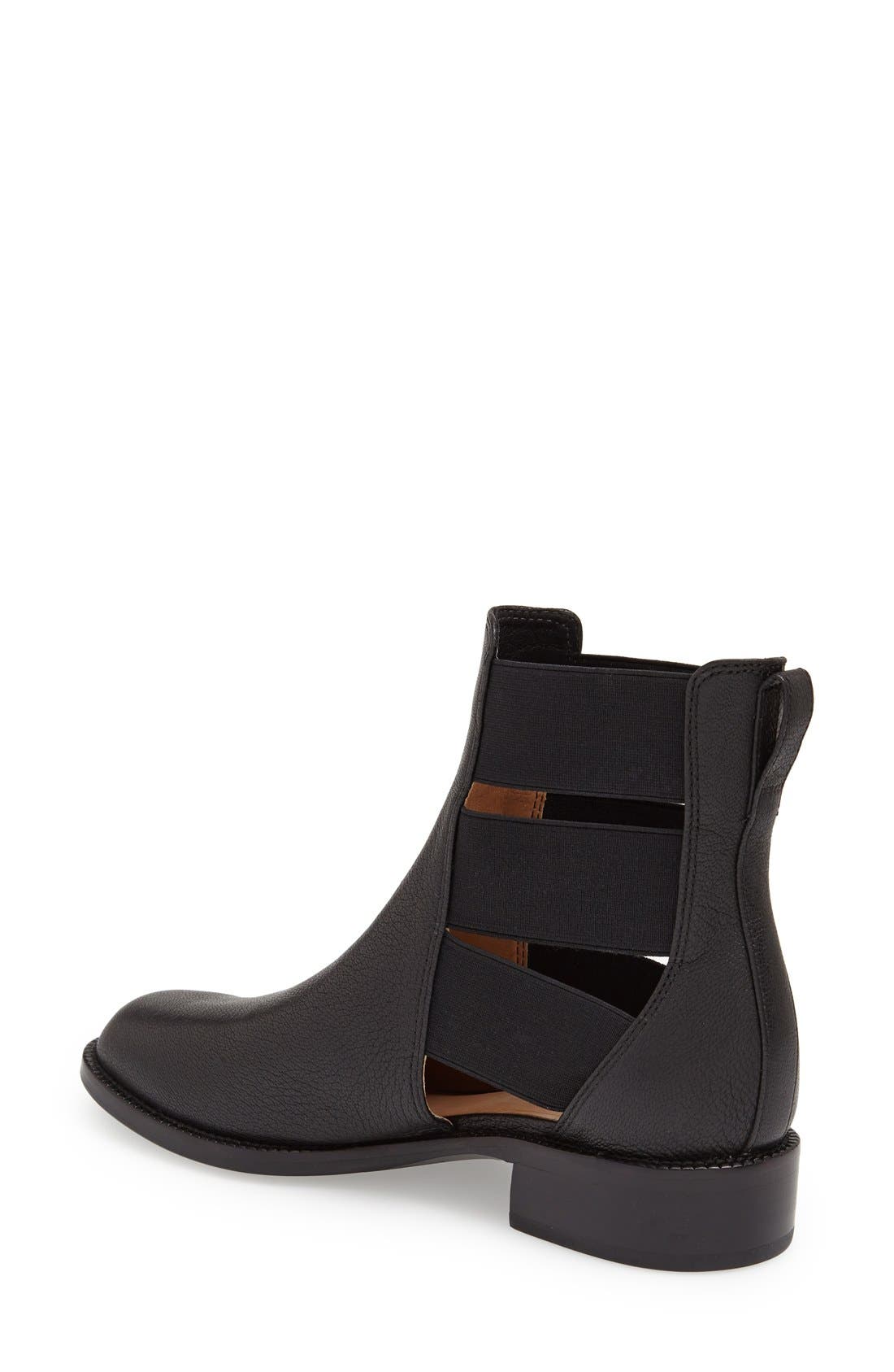 'Birna' Short Boot, Alternate, color, BLACK