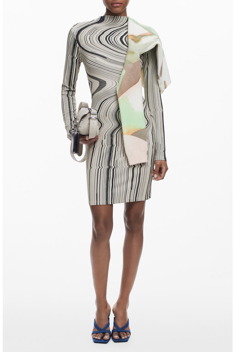 Long Sleeve Sheath Dress, Main, color, WHITE