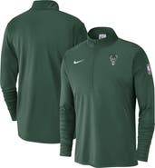 Nike Men's Nike Hunter Green Milwaukee Bucks 2024/25 Courtside Performance Half-Zip Top