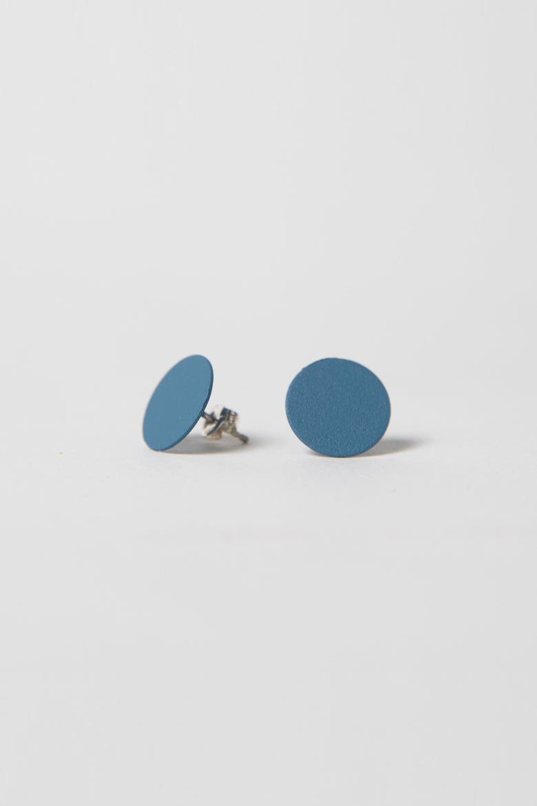 Dot Earrings, Main, color, Cobalt