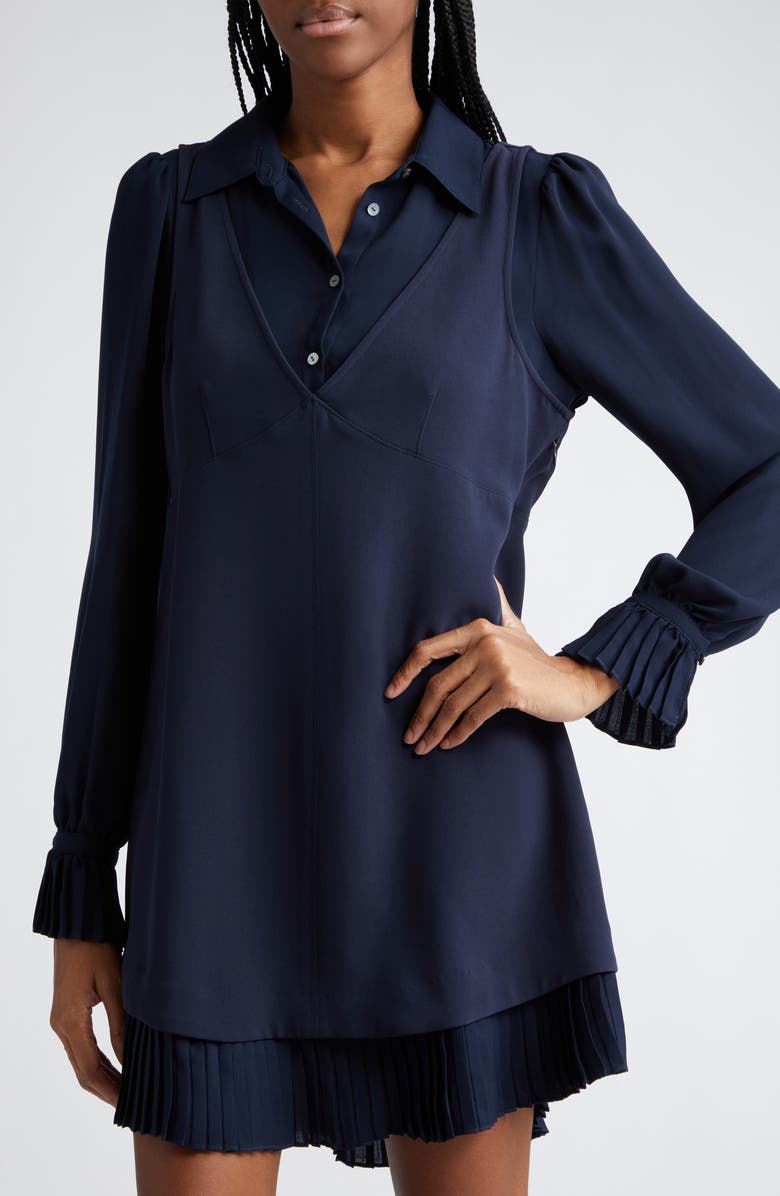 Cinq à Sept Rayna Layered Long Sleeve Minidress, Alternate, color,