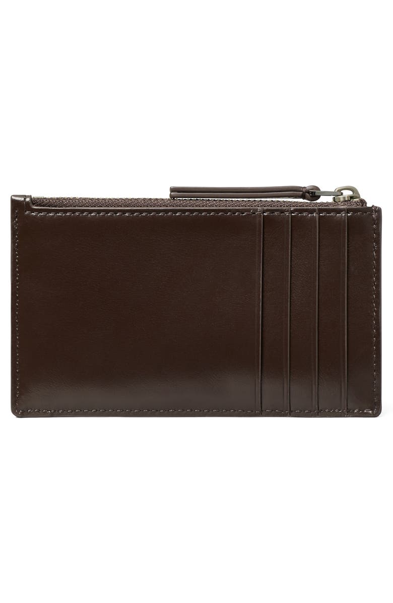 Tory Burch Small Kira Pavé Diamond Quilted Leather Card Case, Alternate, color, Cocoa