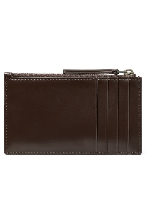 Tory Burch Small Kira Pavé Diamond Quilted Leather Card Case In Brown