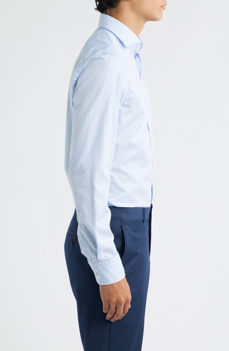 BOSS Hank Slim Fit Cotton Dress Shirt, Alternate, color, Light/ Pastel Blue