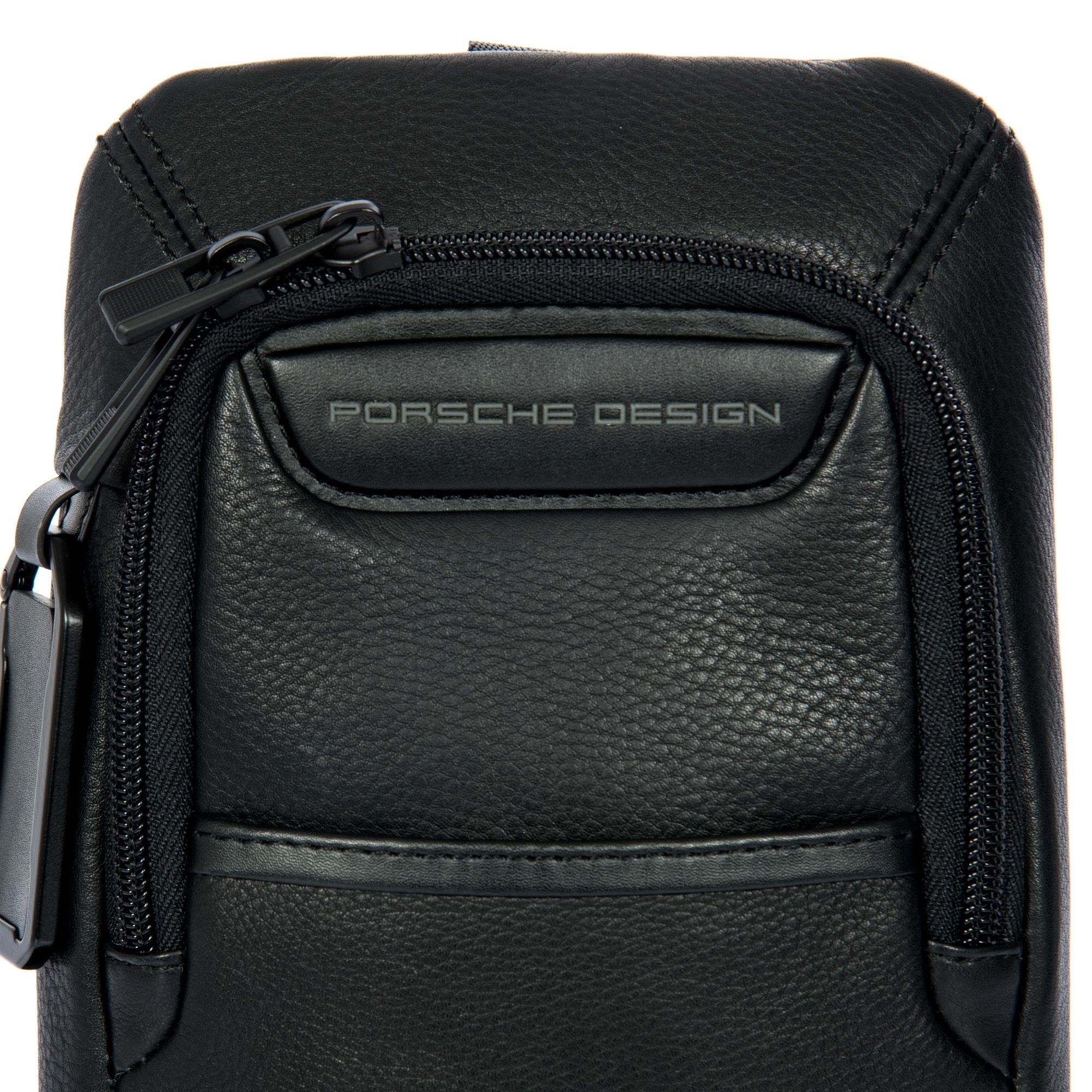 Porsche Design Roadster Leather EVO Crossbody Bag, Alternate, color, Black