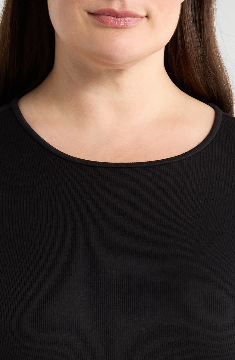 Eileen Fisher Organic Cotton Top, Alternate, color, Black