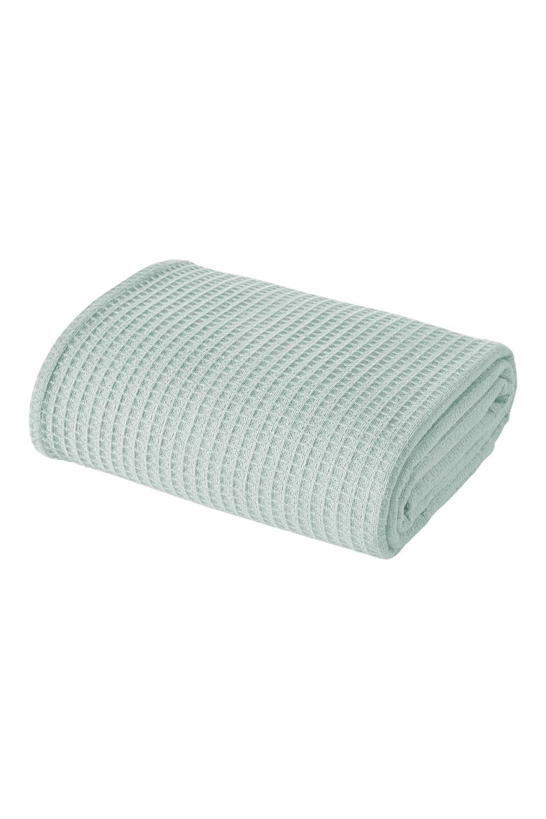 Cotton Waffle Blanket, Main, color, PALE BLUE