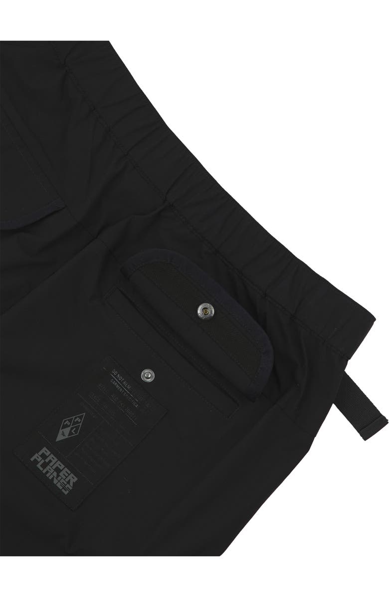 PAPER PLANES Alice Packable Ripstop Cargo Shorts, Alternate, color, Black