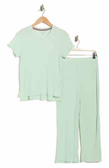Tommy Hilfiger Ribbed T-Shirt & Crop Pants Pajamas