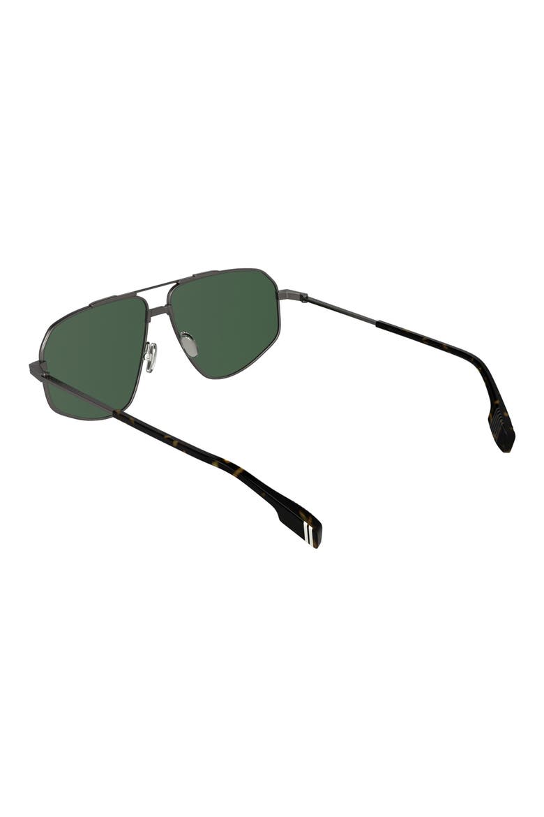 61mm Polarized Aviator Sunglasses, Alternate, color, MATTE DARK GUNMETAL