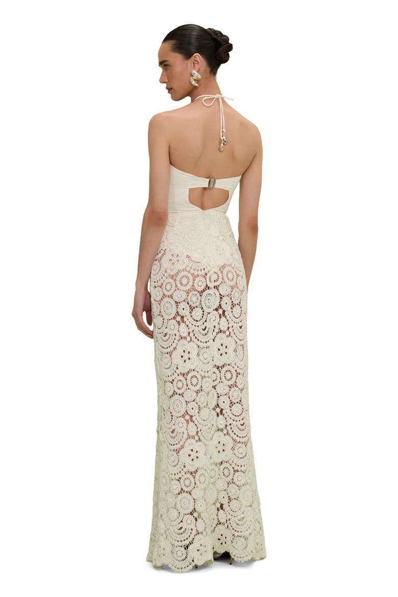 Gal Embroidery Maxi Dress, Alternate, color, OFF WHITE