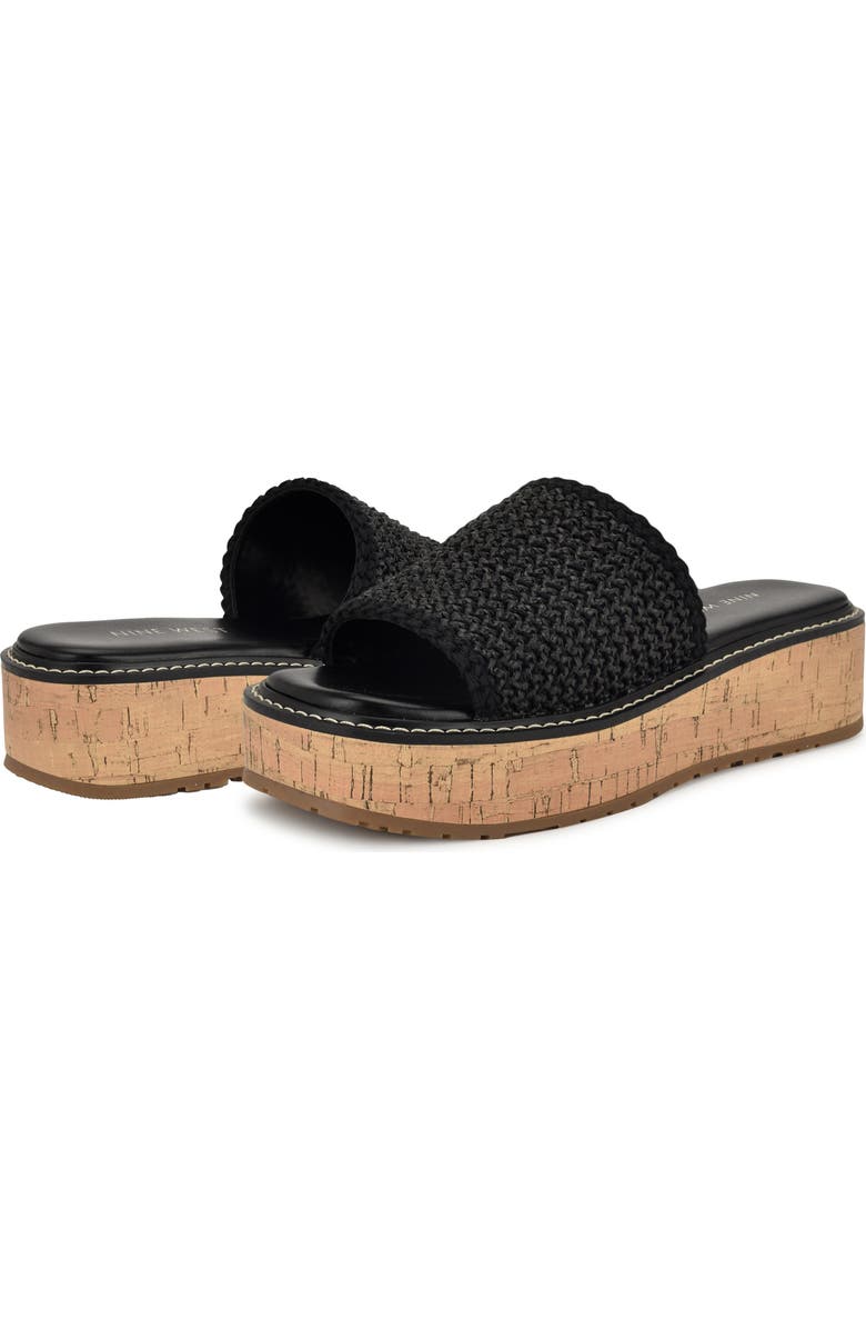 Nine West Keller Platform Slide Sandal, Alternate, color,