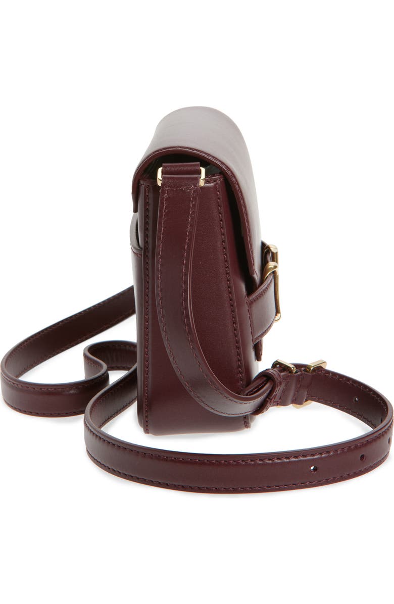 Proenza Schouler Box Leather Shoulder Bag, Alternate, color, Dark Red