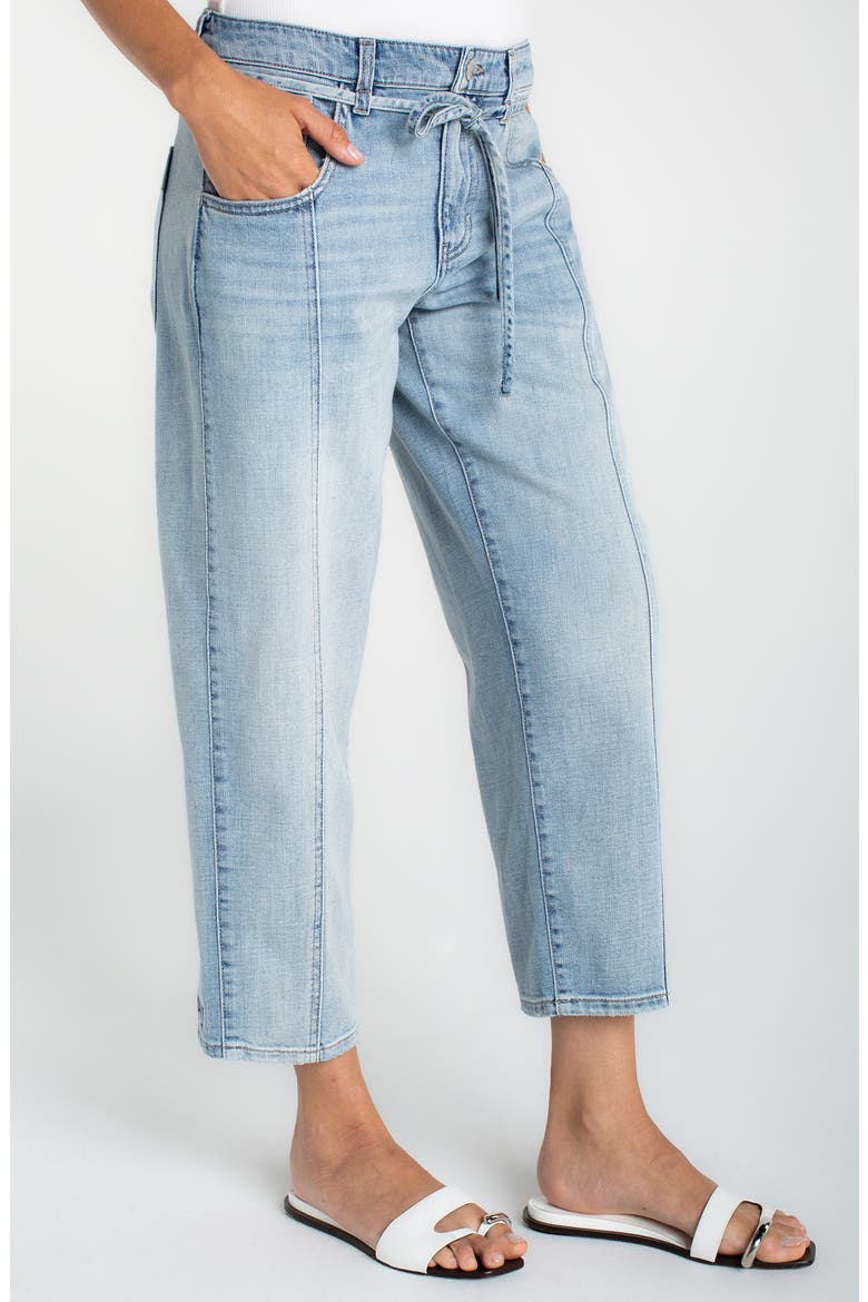 Beach Comber Drawstring Ankle Wide Leg Jeans, Alternate, color, ECHO LAKE
