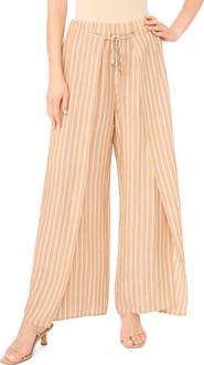 Halogen® Tie Front Overlay Wide Leg Pants