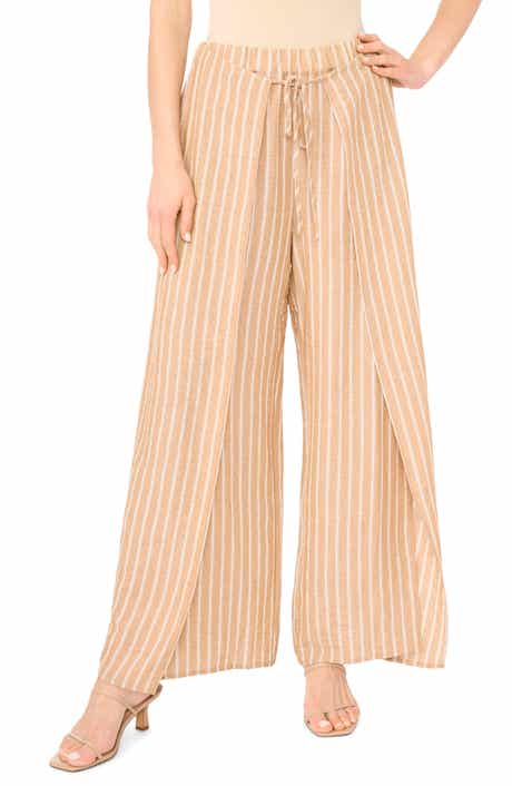 Halogen® Tie Front Overlay Wide Leg Pants