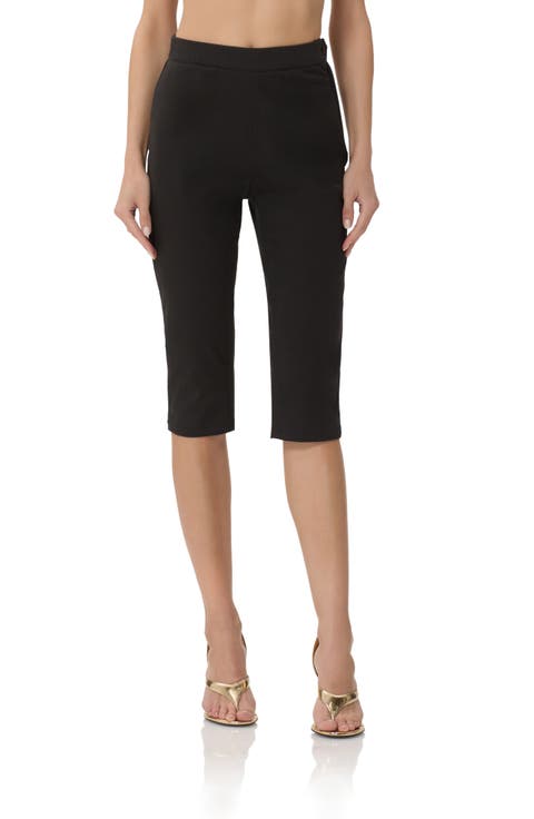 Calla Faux Leather Capri Pants