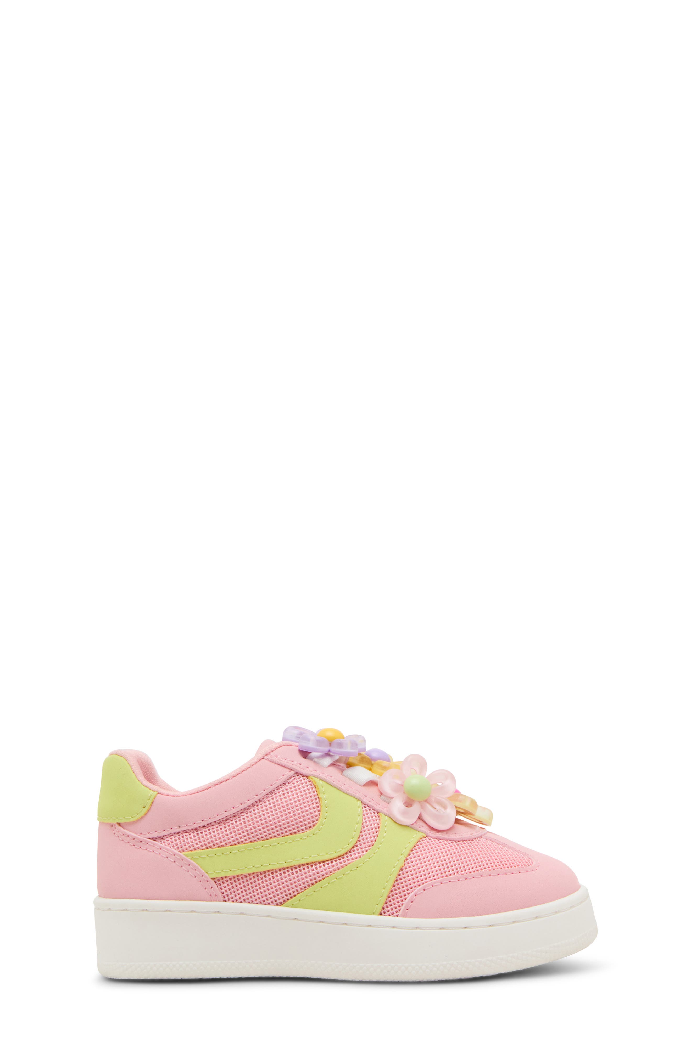 Kids' Jersey Sneaker, Alternate, color, LIME/PINK
