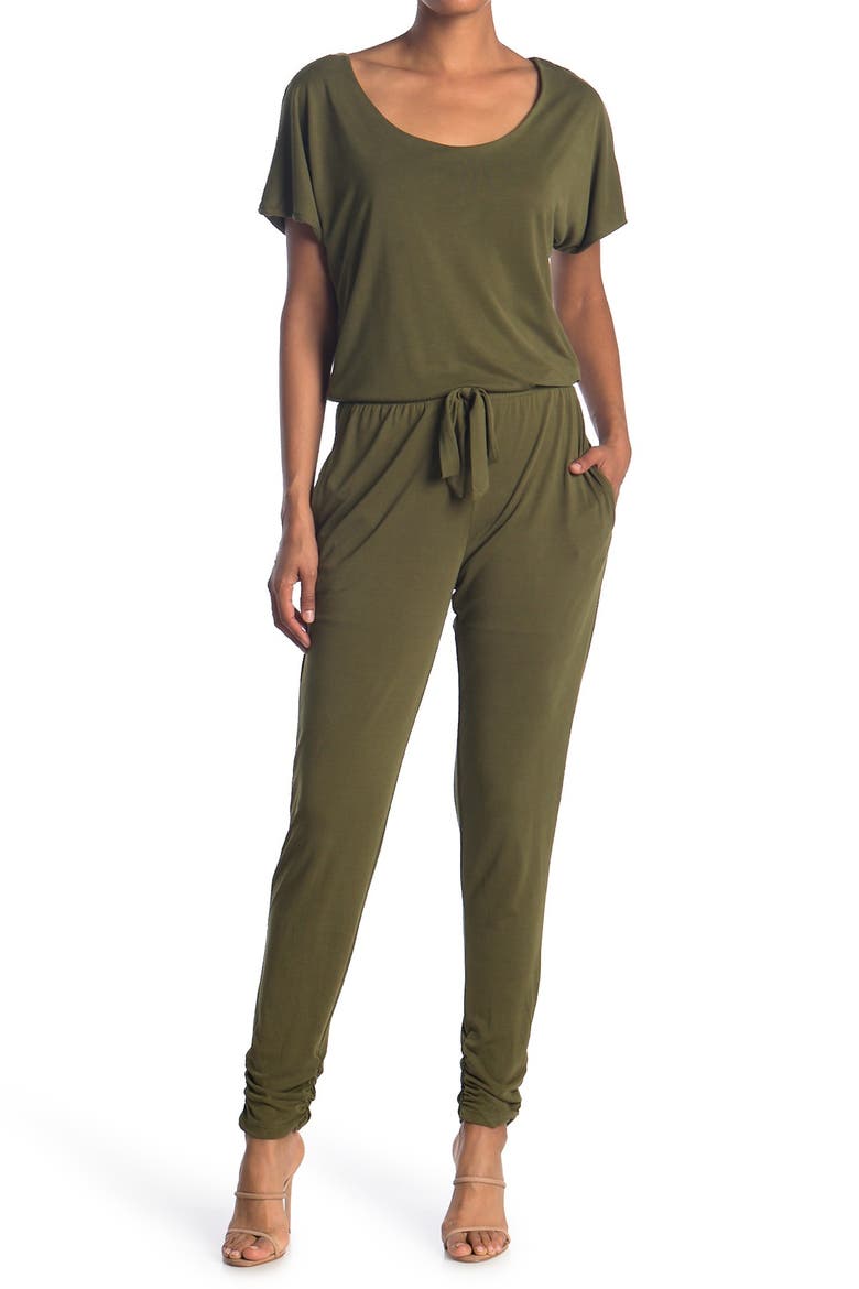 Blouson Jersey Jumpsuit, Main, color, OLIVE