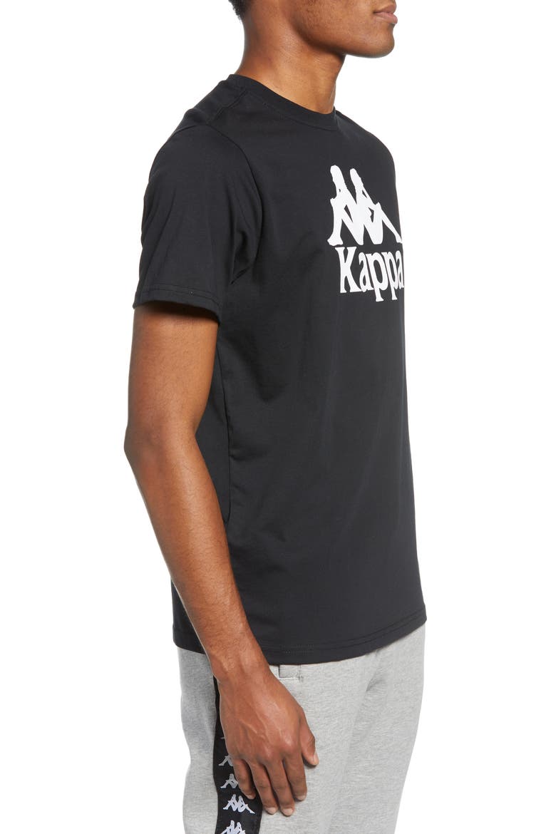 Kappa Authentic Estessi Logo T-Shirt, Alternate, color, BLACK-WHITE