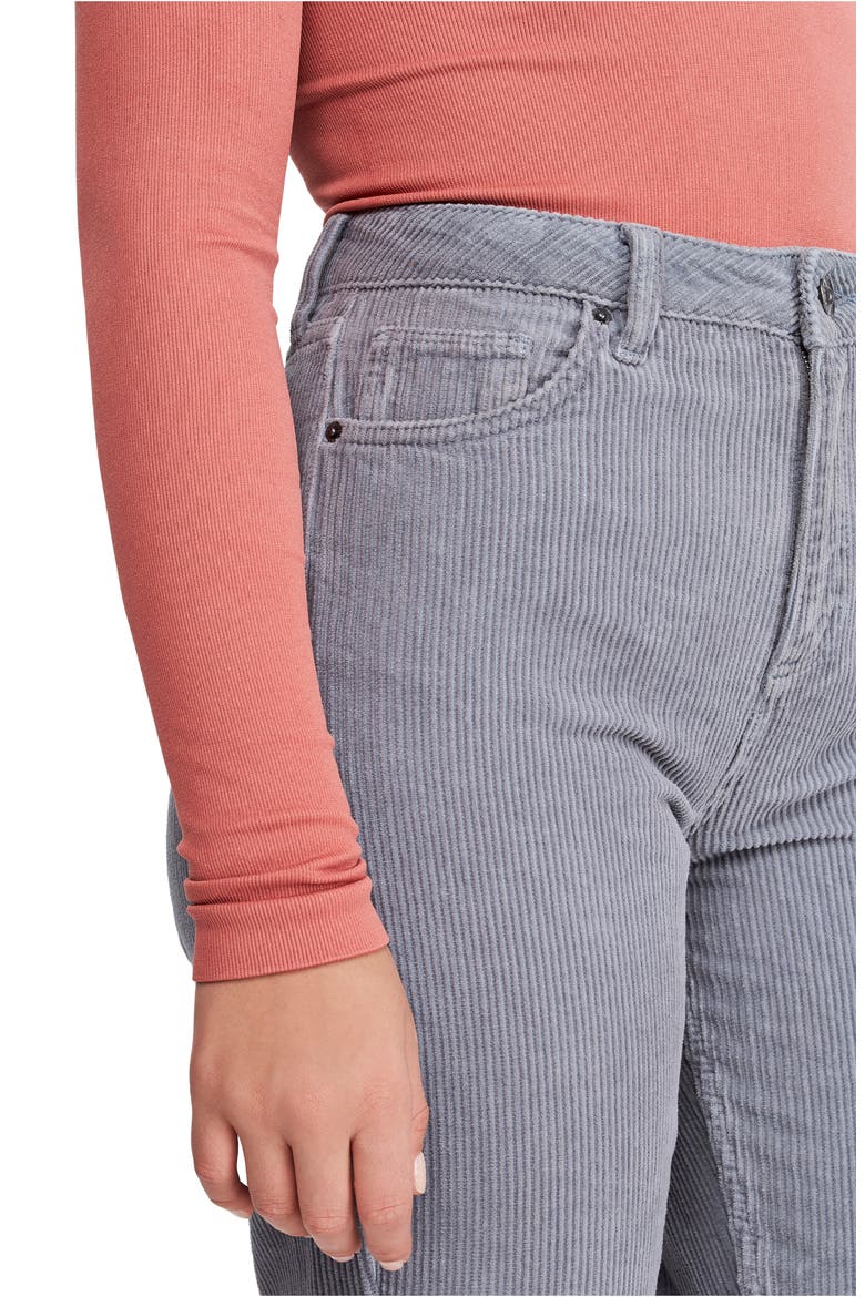Mom Corduroy Pants, Alternate, color, COOL GREY