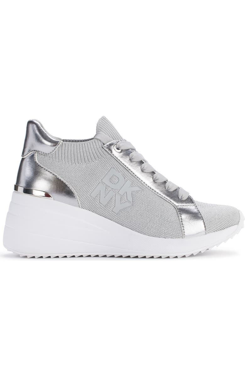 DKNY Kaisa Knit Wedge Sneaker, Alternate, color,