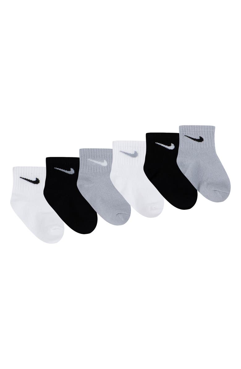 Nike Assorted 6-Pack Cotton Blend Socks, Alternate, color, Black