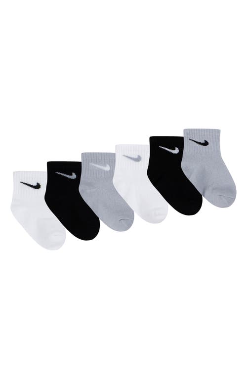 Nike Assorted 6-pack Cotton Blend Socks In Black