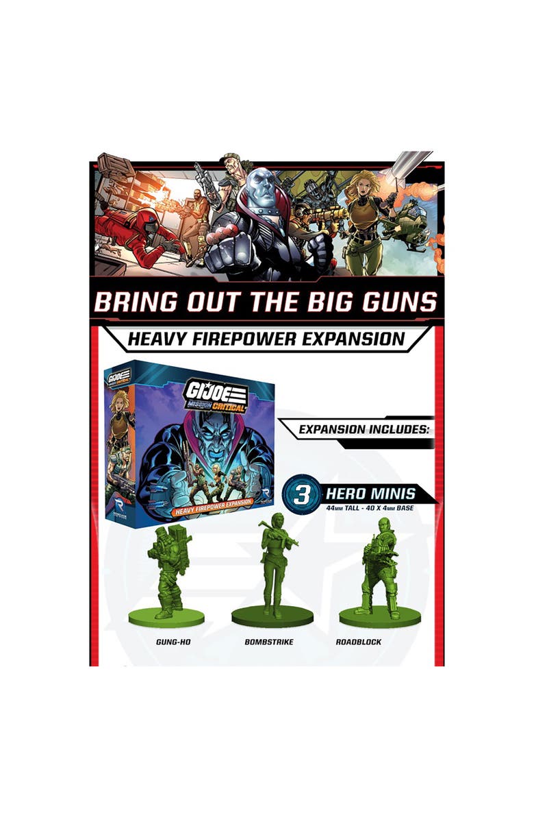 Renegade Game Studios G.I. Joe Mission Critical Heavy Firepower Expansion, Alternate, color, Multicolored