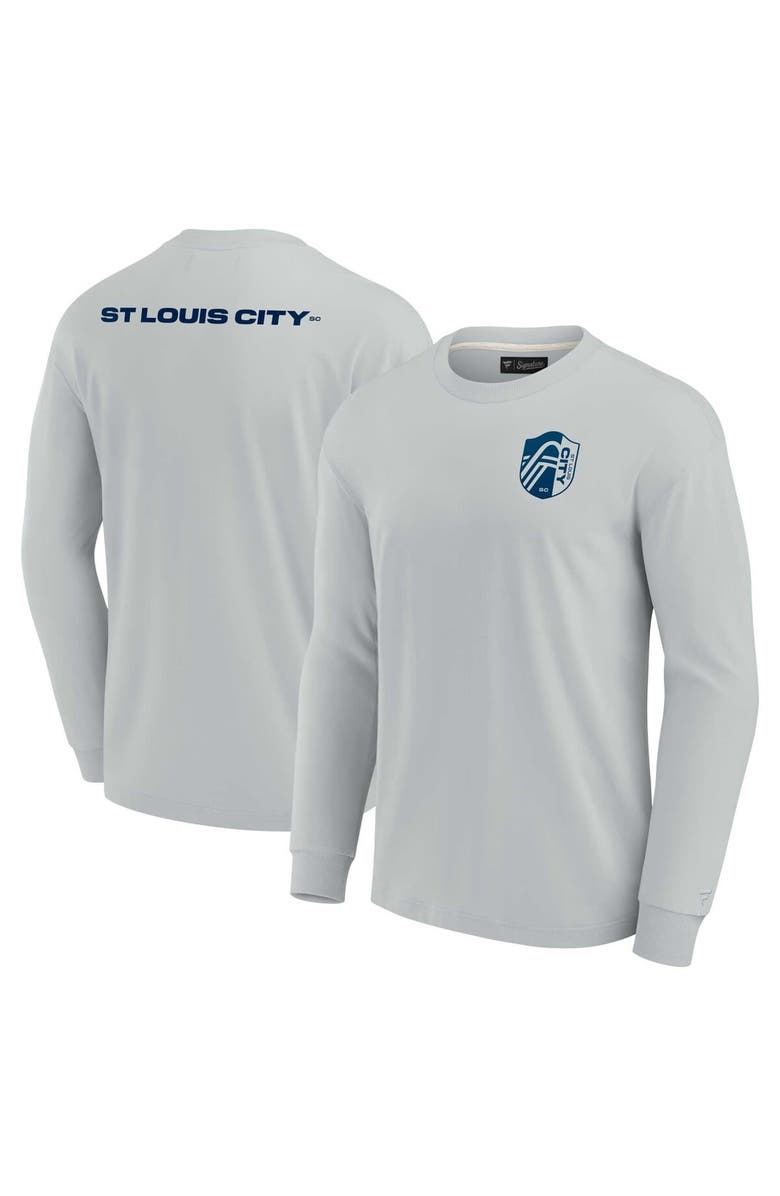 Fanatics Signature Unisex Fanatics Signature Gray St. Louis City SC Elements Super Soft Long Sleeve T-Shirt, Main, color,