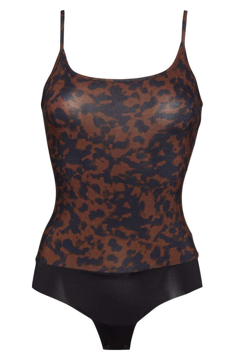 L'AGENCE Ford Tortoiseshell Print Bodysuit, Alternate, color, 