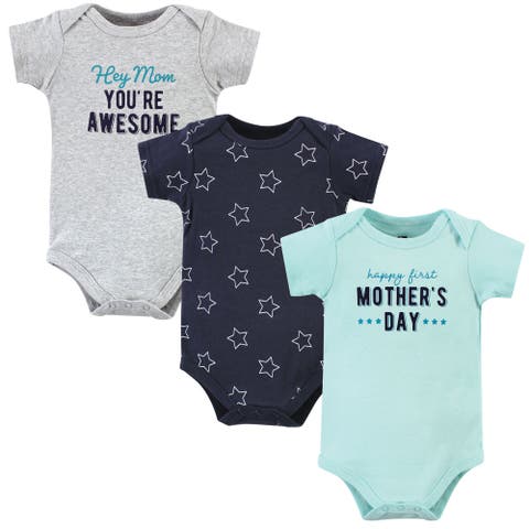 Triple Pack of Essential Cotton One-Piece Rompers