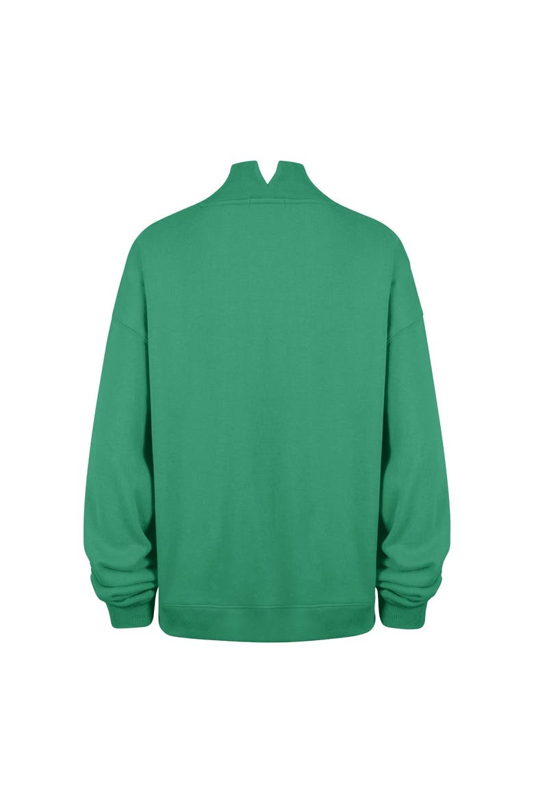 Women's '47 Kelly Green Philadelphia Eagles Oversized Vantage Mock Neck Sweatshirt, Alternate, color, Kelly Green