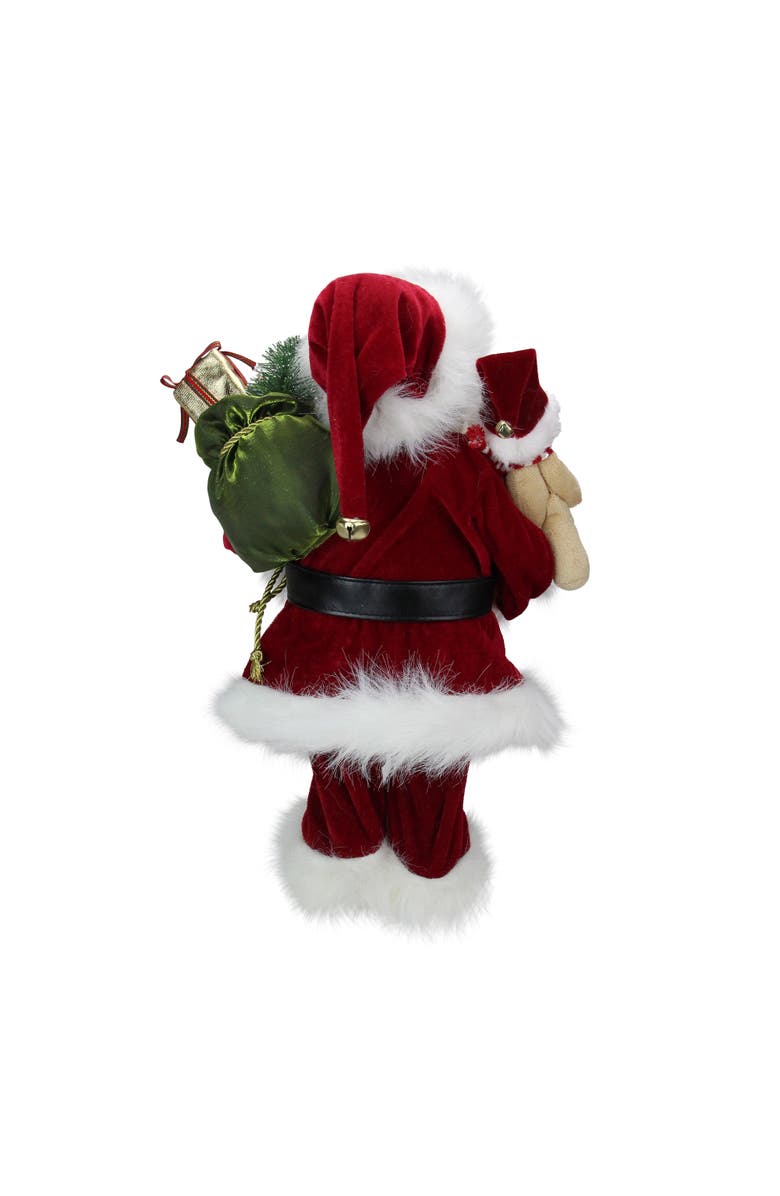 Northlight Standing Santa Claus Christmas Figure with Present Bag - 16" - Red and White, Alternate, color, 