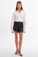 LAMARQUE FARAH | Lace Faux Leather Short